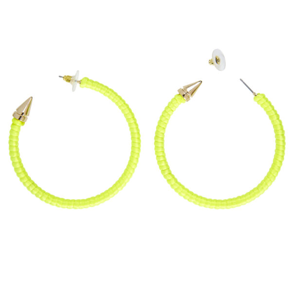 orecchini fluorescenti gialli
