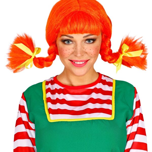 parrucca rossa da pippi calzelunghe