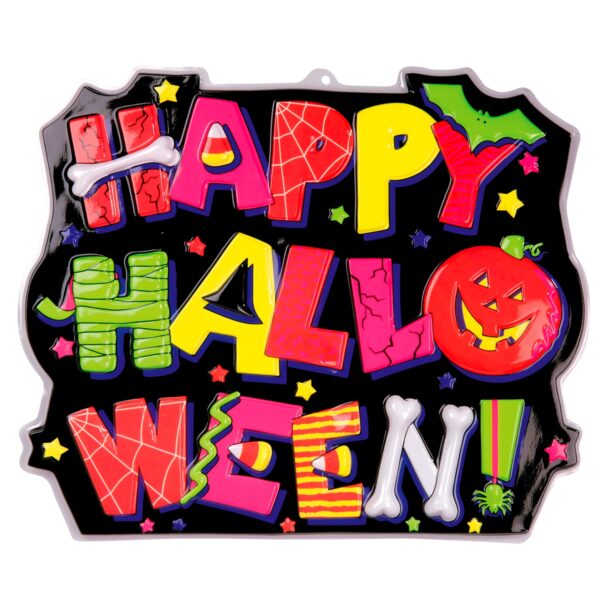 insegna halloween 3d fluorescente