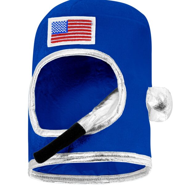 casco blu da astronauta
