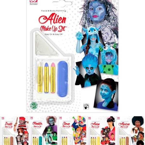 set trucco blu multi caratteriale
