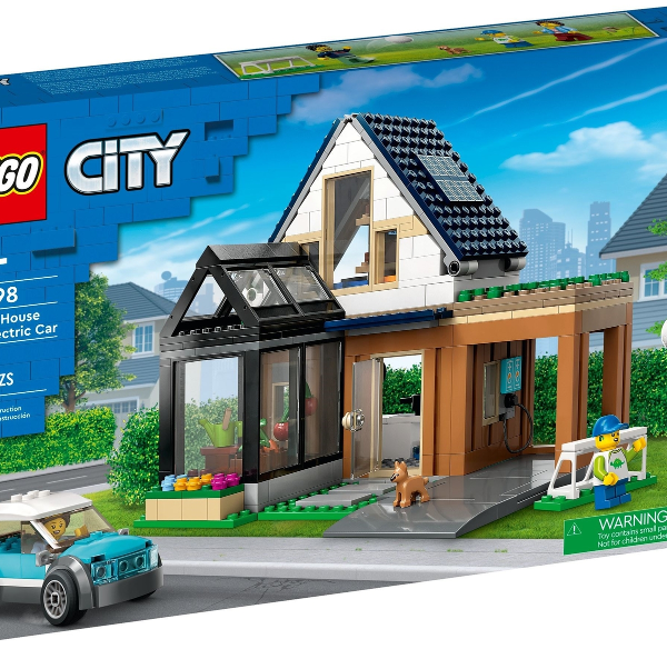 lego city villetta familiare e auto elettrica