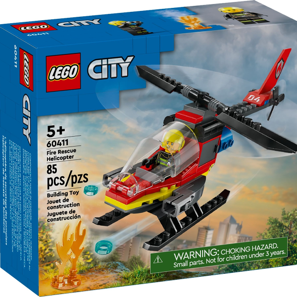 lego city pompieri e polizia elicottero dei pompieri