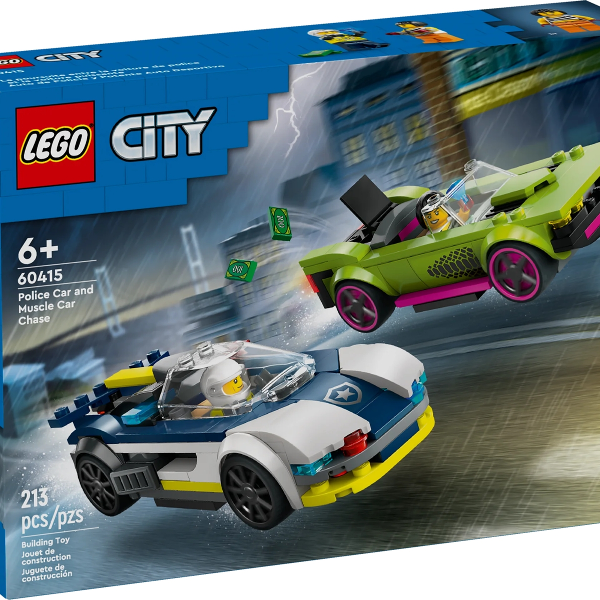 lego city pompieri e polizia inseguimento della macchina da corsa