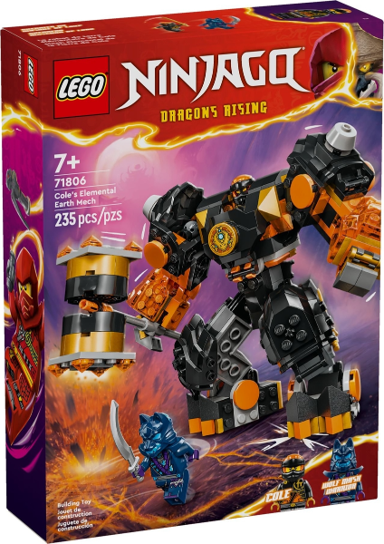 lego ninjago mech elemento terra di cole