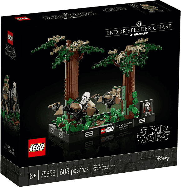 lego star wars diorama inseguimento con lo speeder su endor™