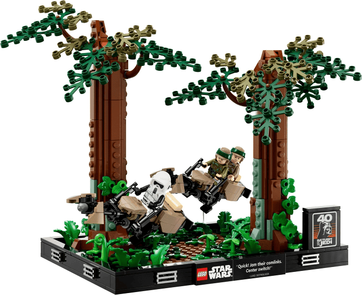 lego star wars diorama inseguimento con lo speeder su endor™