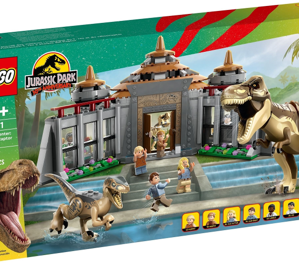 lego jurassic world centro visitatori: l’attacco del t. rex e del raptor