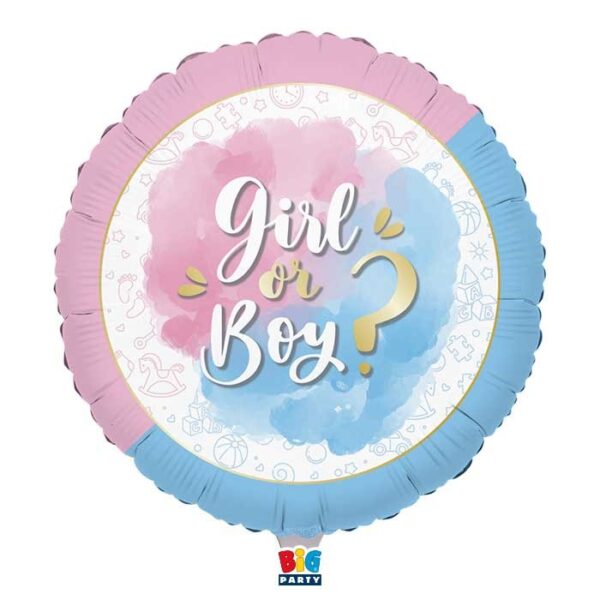 palloncino mylar gender reveal boy or girl