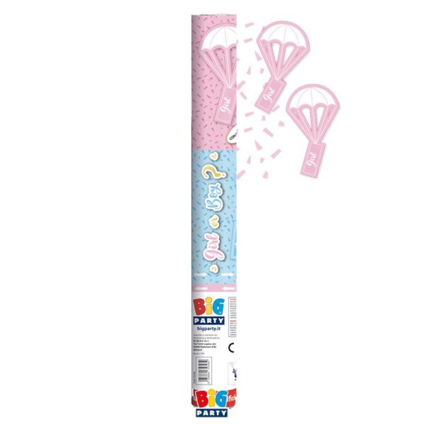 sparacoriandoli gender reveal con paracadute