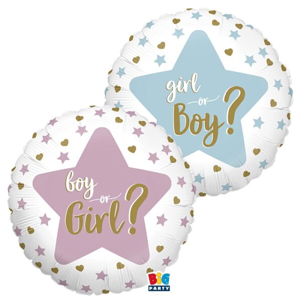 palloncino mylar gender revial duble face