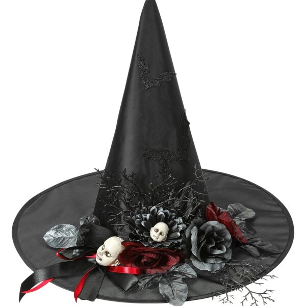 cappello nero da strega con zombie