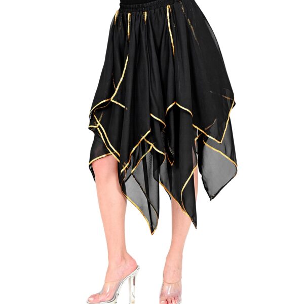 gonna nera in chiffon