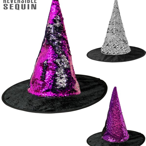 cappello nero e argento reversibile da strega (copia)