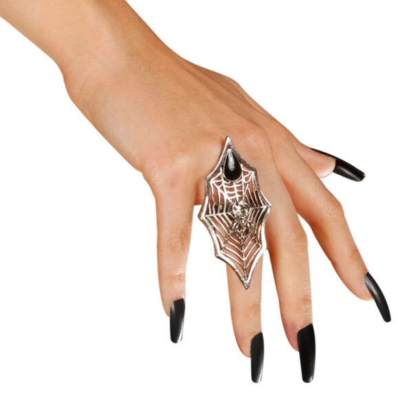anello con pipistrello e gemma nera (copia)