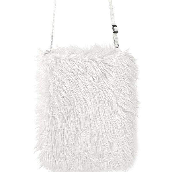 borsetta in peluche bianco