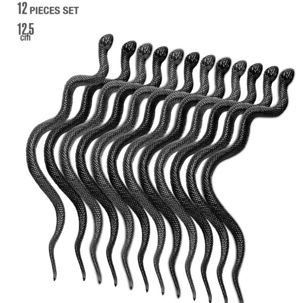 set da 12 serpenti neri