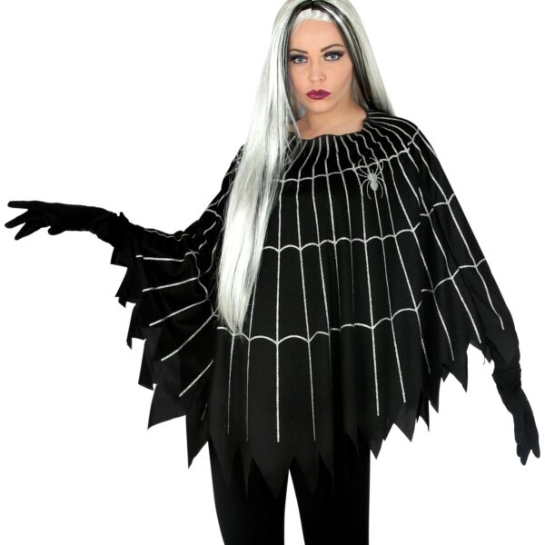 poncho nero da ragno
