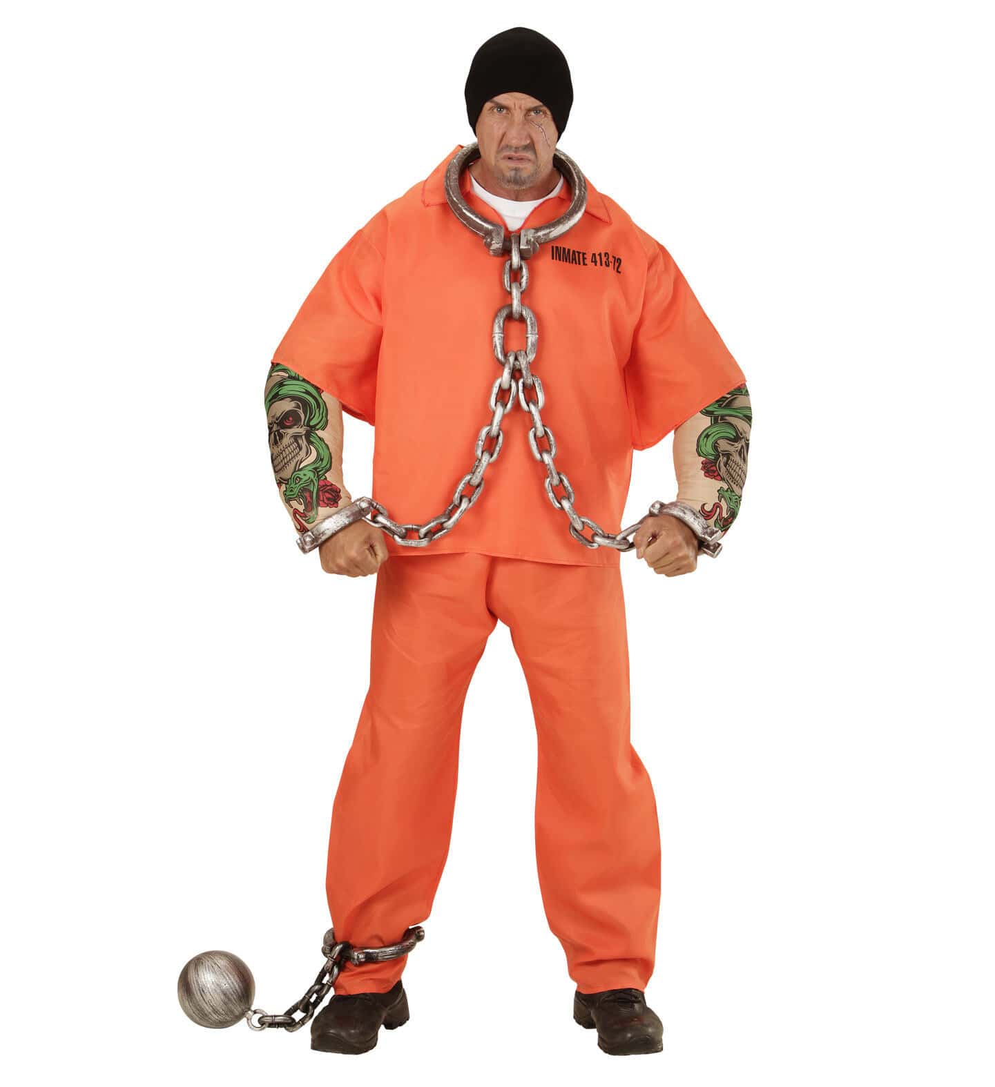 costume da carcerato tatuato