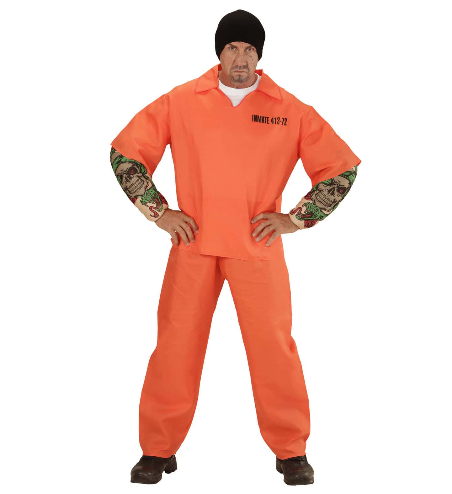 costume da carcerato tatuato