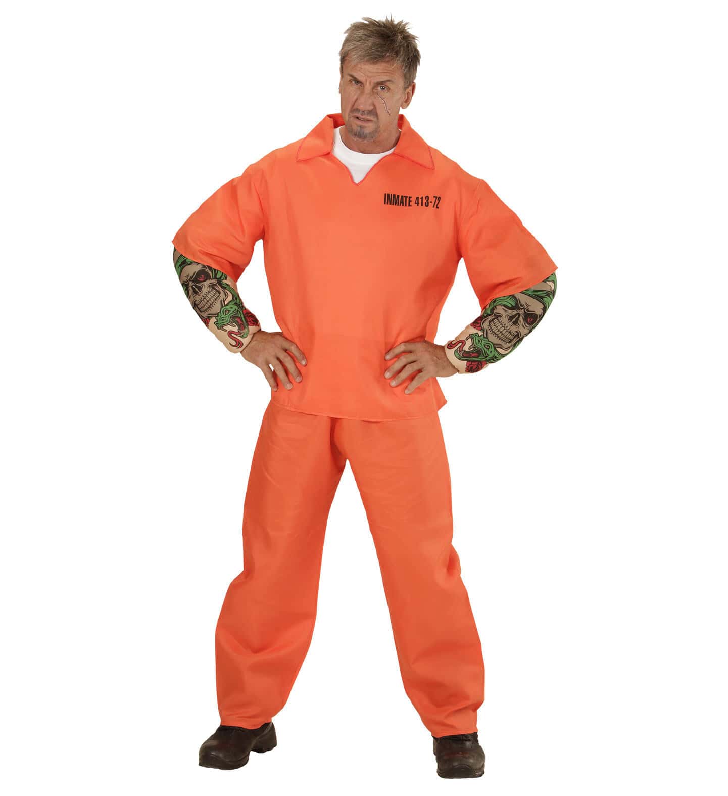 costume da carcerato tatuato