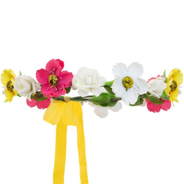 diadema floreale con fiocco
