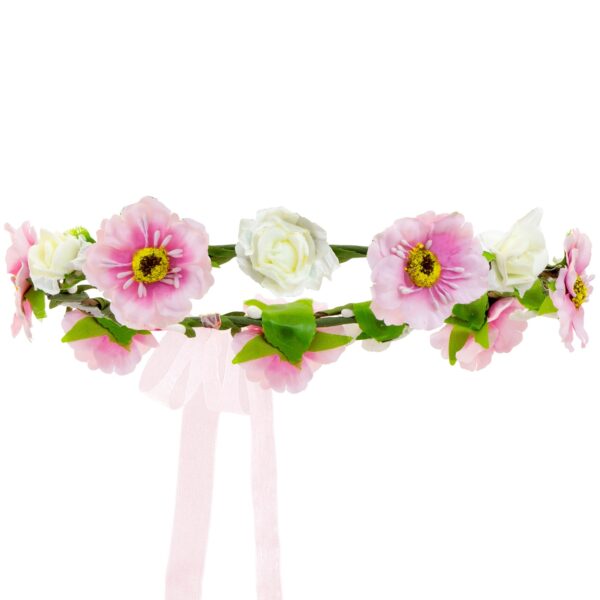 diadema floreale con fiocco