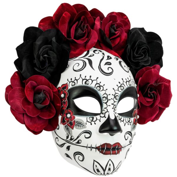 maschera dia de los muertos con rose