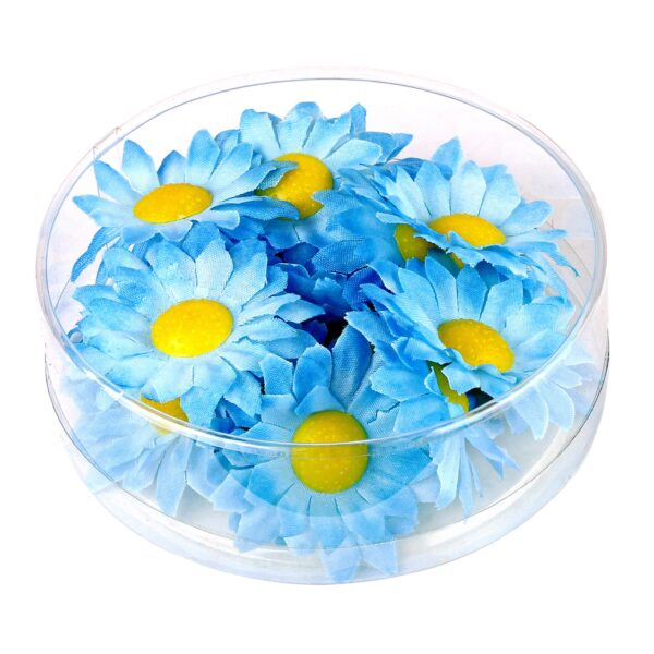 scatola 20 fiori decorativi azzurri