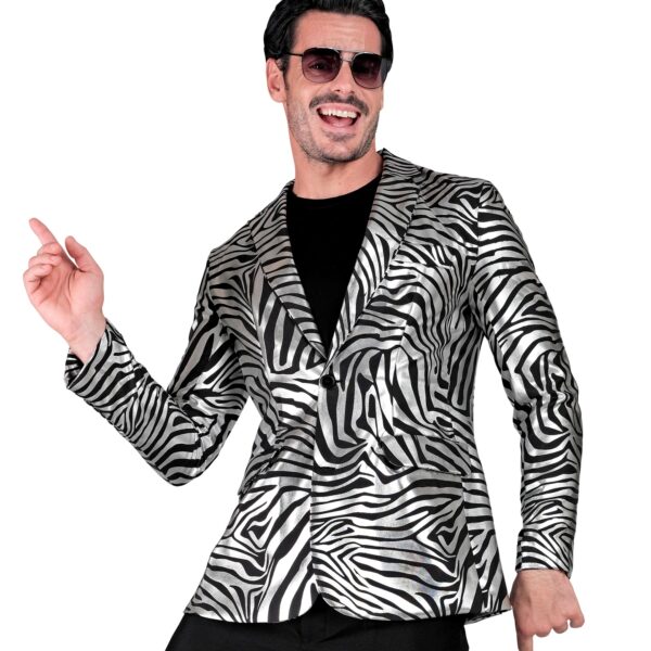 giacca animalier argento