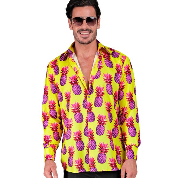 camicia con ananas fluorescente