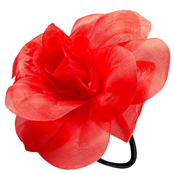 elastico con fiore rosso