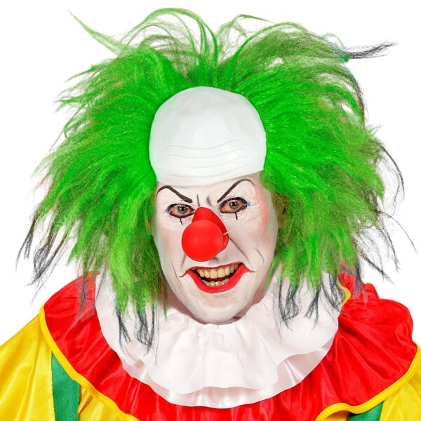 calotta clown con capelli verdi