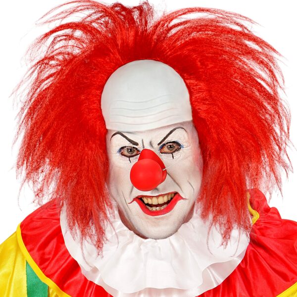 calotta clown con capelli rossi