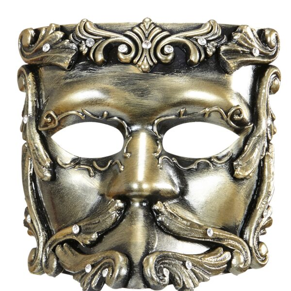 maschera da casanova in bronzo
