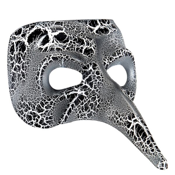 maschera veneziana bianca e nera
