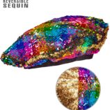 basco in paillettes in colori reversibili