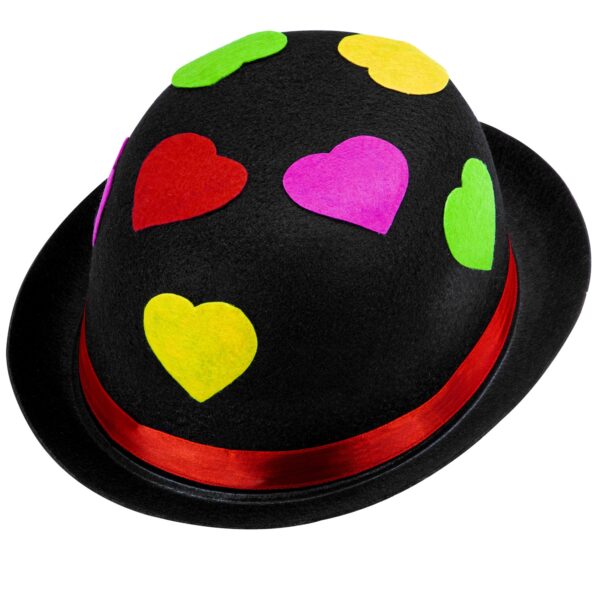 bombetta nera con cuori