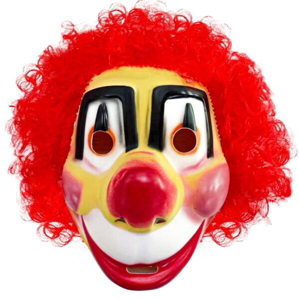 maschera da clown con capelli