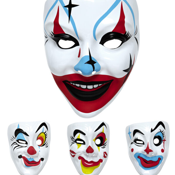 maschere da clown assortite