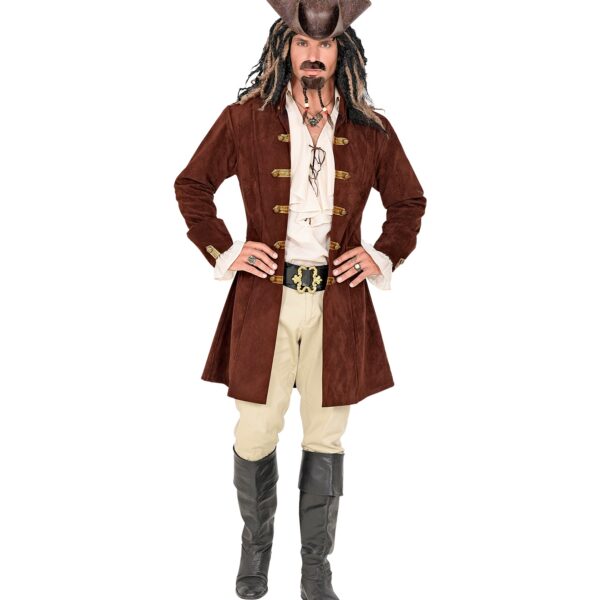 giacca da pirata in camoscio da uomo