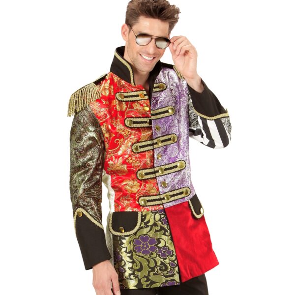 cappotto jacquard patchwork