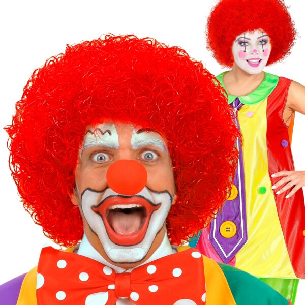 parrucca da clown rossa