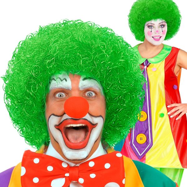 parrucca da clown verde