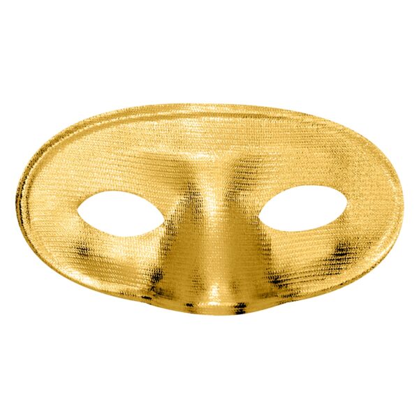 maschera domino oro metallizzata