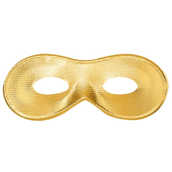 maschera domino oro metallizzata