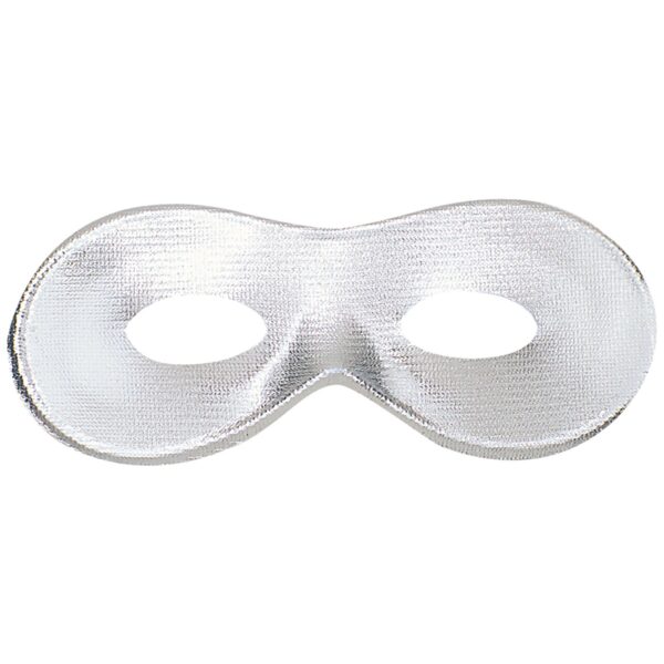 maschera domino argento metallizzata