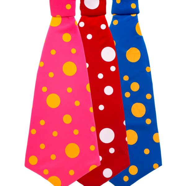 cravatta da clown gigante colori assortiti