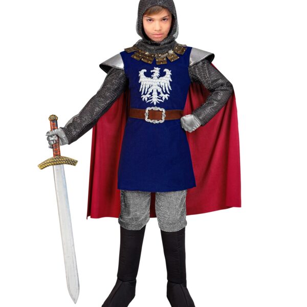costume da cavaliere medievale blu