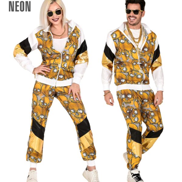 costume tuta con teschi